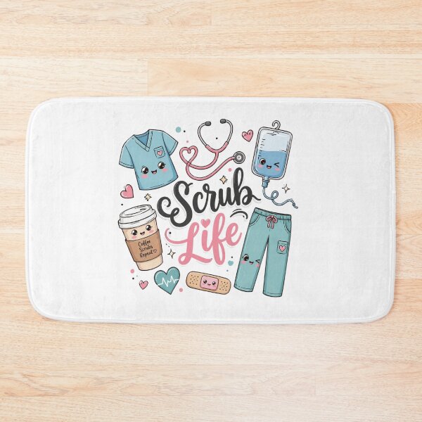 Item preview, Kawaii Scrub Life Doodle Collage designed and sold by teemix.