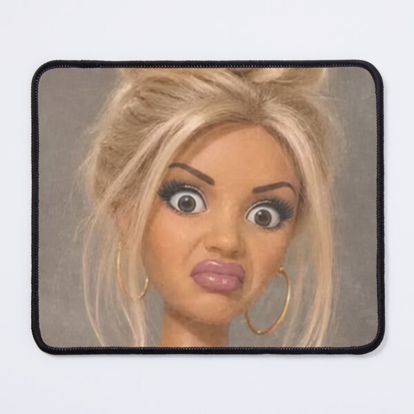 Item preview, Funny Shocked Doll Face Messy Bun Gold Hoops Meme designed and sold by Devilians92.