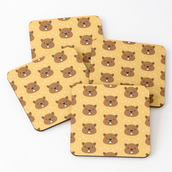 Item preview, Beaver heads on yellow designed and sold by reneesillus.