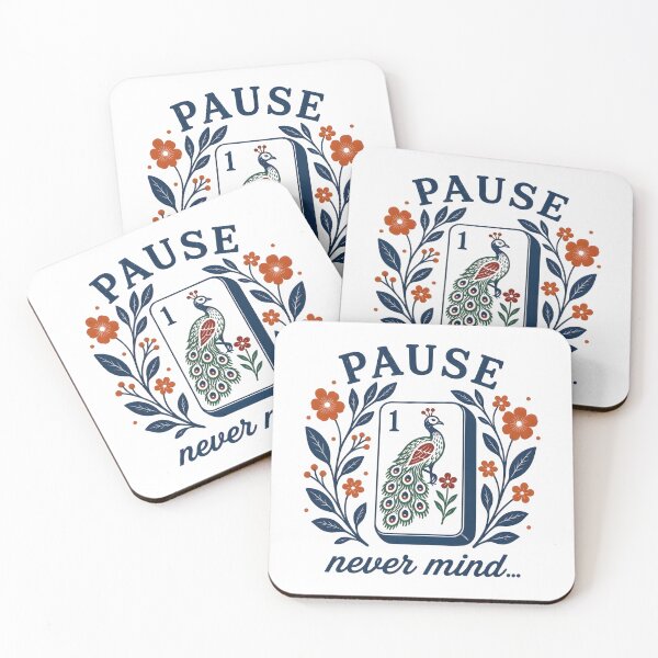 Item preview, Pause Nevermind Funny Mahjong  designed and sold by Aureliuszorp.