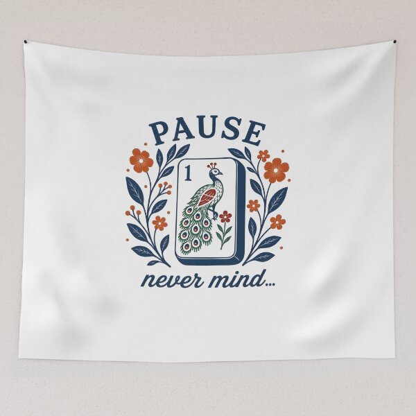 Item preview, Pause Nevermind Funny Mahjong  designed and sold by Aureliuszorp.