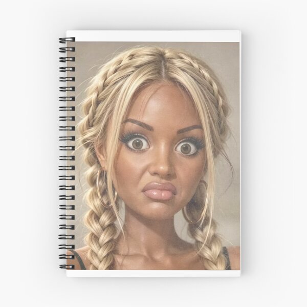 Item preview, Funny Shocked Doll Face Blonde Braids Gold Hoops Meme designed and sold by Devilians92.