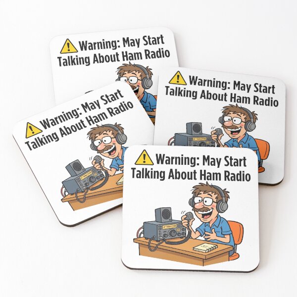 Item preview, Warning May Start Talking About Ham Radio - Funny Ham Radio Operator Illustration designed and sold by Sekla-Studio.