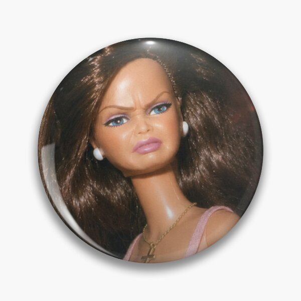 Item preview, Funny Disgusted Doll Face Sunglasses Pink Top Cross Necklace Meme designed and sold by Devilians92.