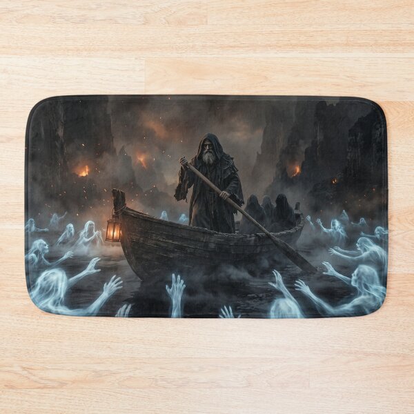 Item preview, Charon Ferryman of Hades River Styx Dark Fantasy Mythology Art designed and sold by TheRichGallery.