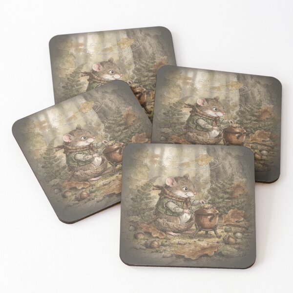 Item preview, Dormouse Folk Brewing Dandelion Cocoa Storybook Art designed and sold by PictorialWhimsy.