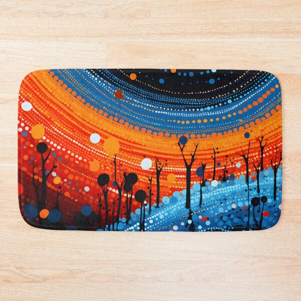 Item preview, Aboriginal Inspired Dot Art - Celestial Sunset Landscape designed and sold by GrinGalore.