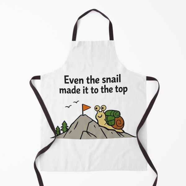Item preview, Even the Snail Made It to the Top – Minimalist Hiking Humor Design designed and sold by GabeMountainArt.