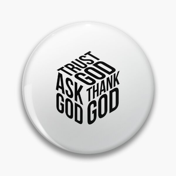 Item preview, Trust God. Ask God. Thank God  – Christian Faith Typography T-Shirt Design designed and sold by CrossCrafted.