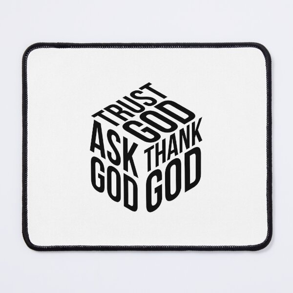 Item preview, Trust God. Ask God. Thank God – Christian Faith Typography T-Shirt Design designed and sold by CrossCrafted.