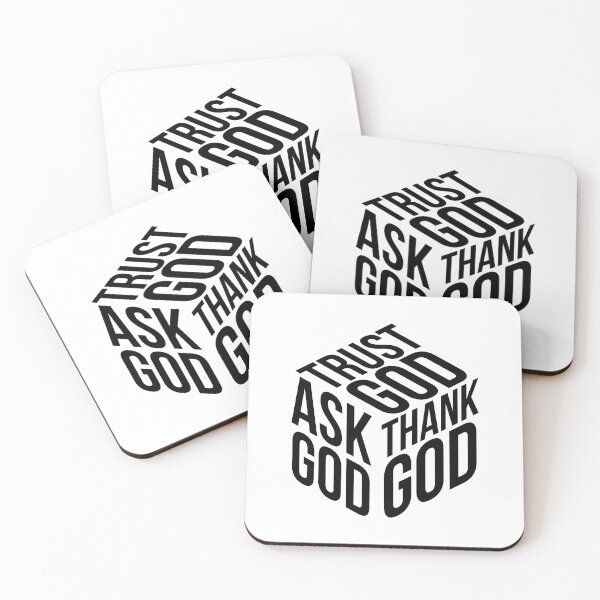 Item preview, Trust God. Ask God. Thank God  – Christian Faith Typography T-Shirt Design designed and sold by CrossCrafted.