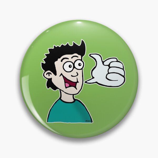 Item preview, Cool Thumbs Up Guy Sticker | Funny Compliment & Positivity Hand Gesture Cartoon designed and sold by MyxaART.