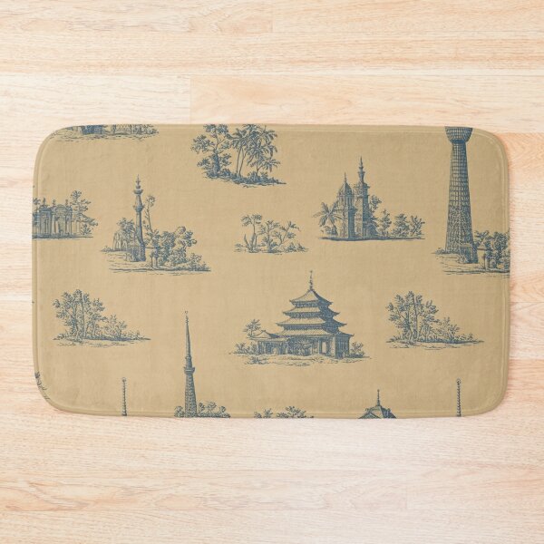 Item preview, Toile de Jouy - Tokyo - A Modern Interpretation Using AI designed and sold by SorryFrog.