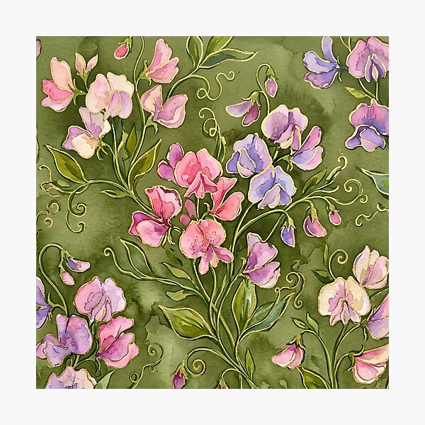 Item preview, Sweet Pea Flower  designed and sold by GraphicsClub.