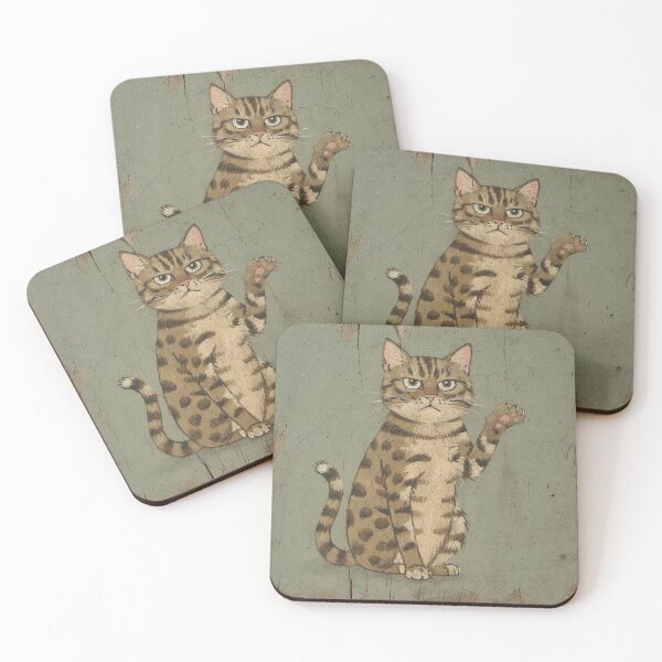 Item preview, Bengal Cat Who Opened Every Cupboard Folk Art designed and sold by PictorialWhimsy.