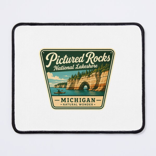 Item preview, Pictured Rocks National Lakeshore Michigan Natural Wonder Traveler Souvenir designed and sold by Simsimah26Parks.