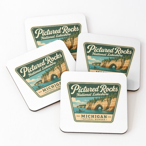 Item preview, Pictured Rocks National Lakeshore Michigan Natural Wonder Traveler Souvenir designed and sold by Simsimah26Parks.