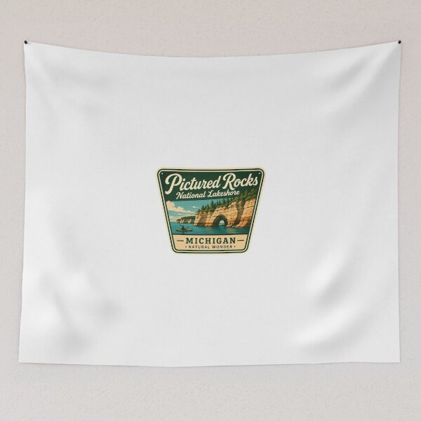 Item preview, Pictured Rocks National Lakeshore Michigan Natural Wonder Traveler Souvenir designed and sold by Simsimah26Parks.