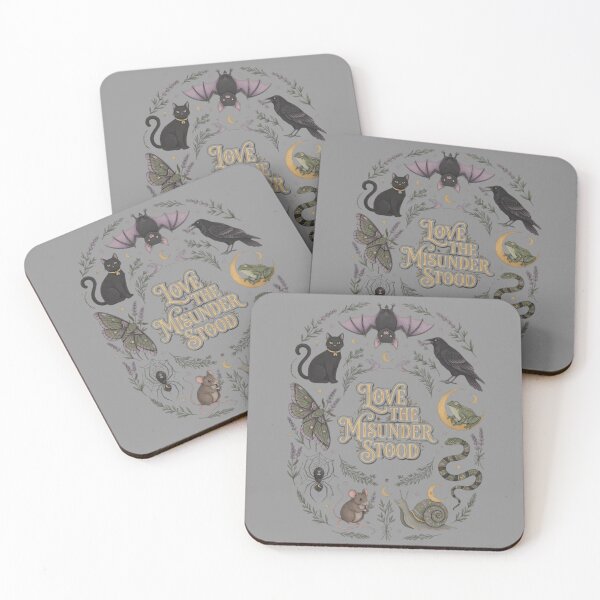 Item preview, Love The Misunderstood Bat Raven Cat Snake Spider Moth Frog Gothic designed and sold by CF_VintageDesign.
