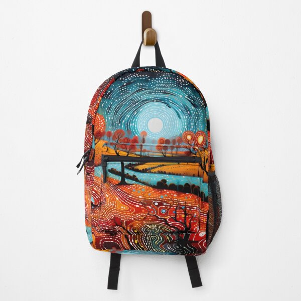 Item preview, Aboriginal Inspired Dot Art - Moonlit River Valley designed and sold by GrinGalore.