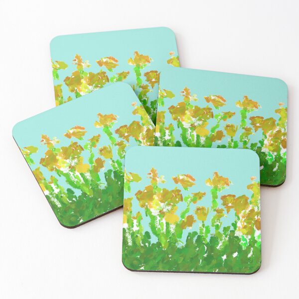 Item preview, Abstract Impressionist Yellow Flower Field Digital Painting designed and sold by BalkanBloom.