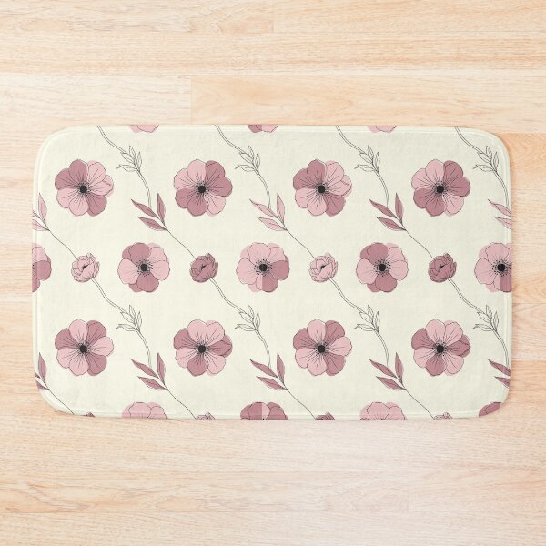 Item preview, Blush Pink Anemone Floral Line Pattern designed and sold by NuvoraNest.