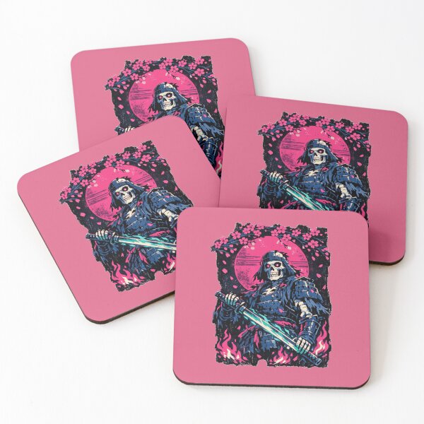 Item preview, Retrowave Skeleton Samurai Rising designed and sold by KungPowUnicorn.