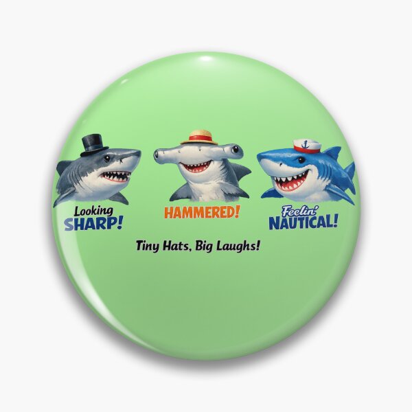 Item preview, Tiny Hat Sharks – Funny Ocean Humor Design designed and sold by EdgeSphere.