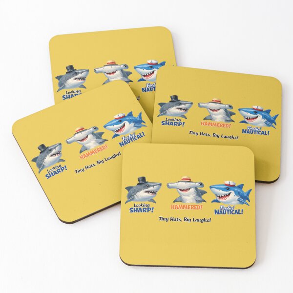 Item preview, Tiny Hat Sharks – Funny Ocean Humor Design designed and sold by EdgeSphere.
