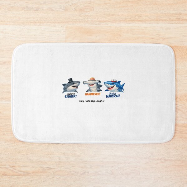 Item preview, Tiny Hat Sharks – Funny Ocean Humor Design designed and sold by EdgeSphere.