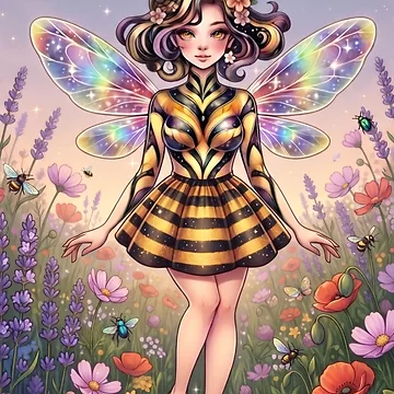 Artwork thumbnail, Beautiful bee by PP&RAINBOW SHOP