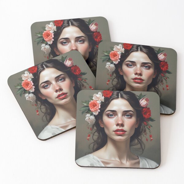 Item preview, Woman with flowers image designed and sold by MK26Designs.