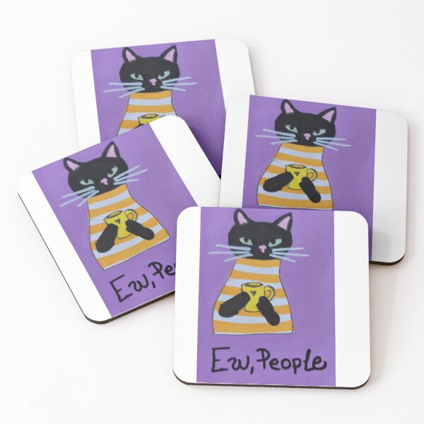 Item preview, Ew people painting humor cat cute pop art designed and sold by strangecy.