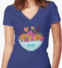 Ramen Fantasy Women's Fitted V-Neck T-Shirt