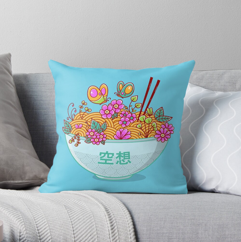 Ramen Fantasy Throw Pillow