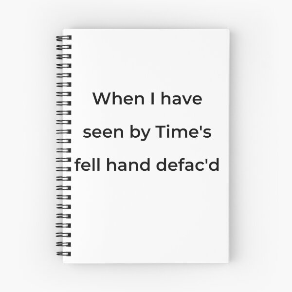 Item preview, “When I have seen by Time's fell hand defac'd” - print black designed and sold by ariksworld.