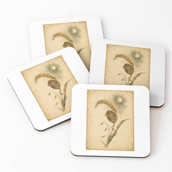 Item preview, Harvest Mouse | Moonlit Cottagecore Woodland Art | Cosy Harvest Gift designed and sold by Brackenlume Studio.