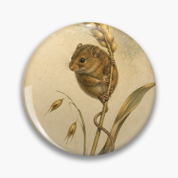 Item preview, Harvest Mouse | Moonlit Cottagecore Woodland Art | Cosy Harvest Gift designed and sold by Brackenlume Studio.