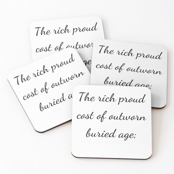 Item preview, “The rich proud cost of outworn buried age;” - handwriting black designed and sold by ariksworld.