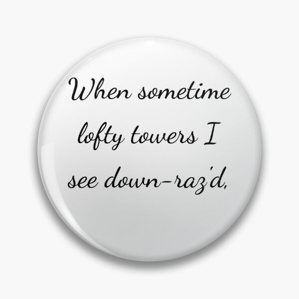 Item preview, “When sometime lofty towers I see down-raz'd,” - handwriting black designed and sold by ariksworld.