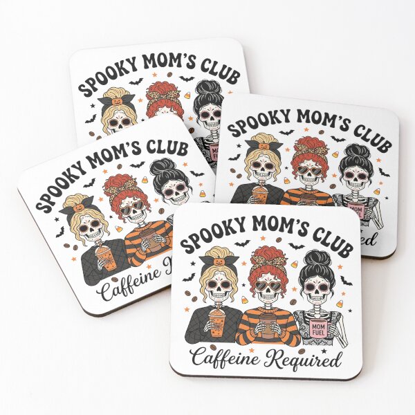 Item preview, Spooky Mom's Club Caffeine Required Halloween Skeleton Coffee designed and sold by raedattia.