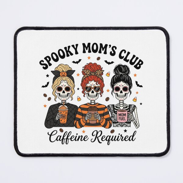 Item preview, Spooky Mom's Club Caffeine Required Halloween Skeleton Coffee designed and sold by raedattia.