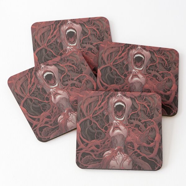 Item preview, Crimson Entangled Faces Body Horror Art designed and sold by arzemashouty.