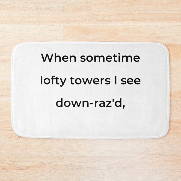 Item preview, “When sometime lofty towers I see down-raz'd,” - print black designed and sold by ariksworld.