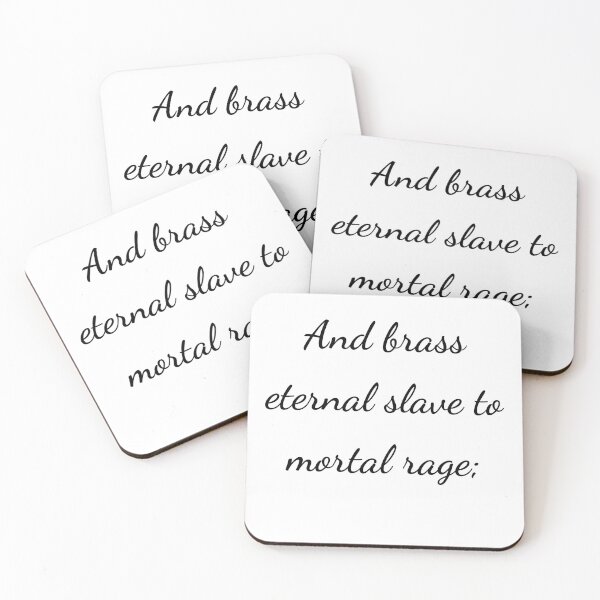 Item preview, “And brass eternal slave to mortal rage;” - handwriting black designed and sold by ariksworld.