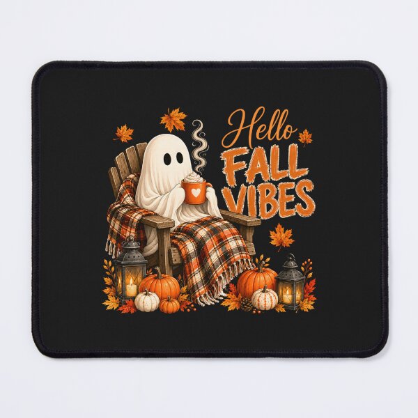 Item preview, Hello Fall Vibes Cozy Ghost Pumpkin Aesthetic designed and sold by SchowalterWalla.