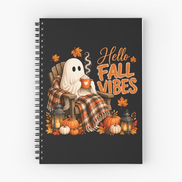 Item preview, Hello Fall Vibes Cozy Ghost Pumpkin Aesthetic designed and sold by SchowalterWalla.