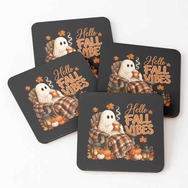 Item preview, Hello Fall Vibes Cozy Ghost Pumpkin Aesthetic designed and sold by SchowalterWalla.