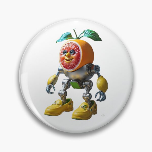 Item preview, Cute Grapefruit Robot Character Art designed and sold by Sem_Bregs.