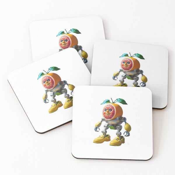 Item preview, Cute Grapefruit Robot Character Art designed and sold by Sem_Bregs.